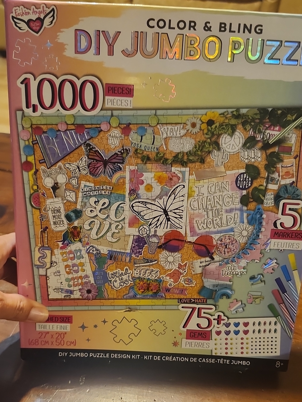 Color & Bling DIY Jumbo Puzzle - 1000 Piece Decorative Puzzle